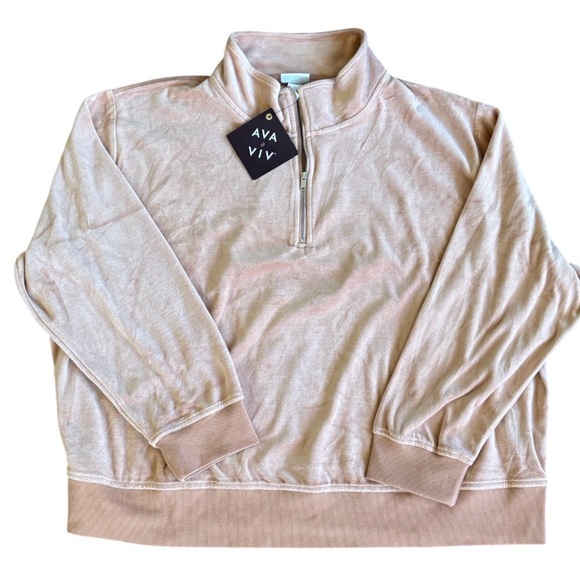 Ava & Viv 1/4 Zip Pullover 2X NWT - Picture 2 of 5